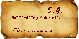 Sáfrány Gabriella névjegykártya