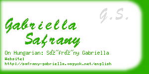 gabriella safrany business card